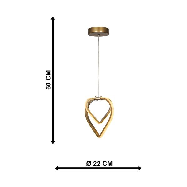 Lampadario LED color bronzo in metallo ø 22 cm Sevinc – Squid Lighting-image-4