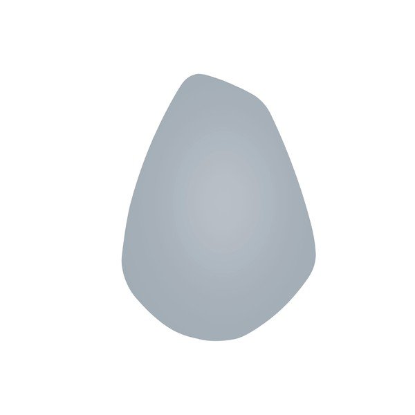 Specchio da parete grigio PT Living Ovale, altezza 55 cm Organic - PT LIVING