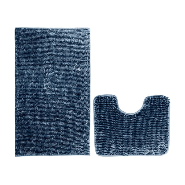 Set di 2 tappetini da bagno blu scuro Bati - AmeliaHome