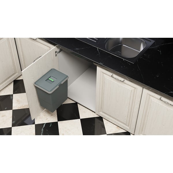 Cestino per rifiuti in plastica incorporato da 15 l Easy - Elletipi-image-1