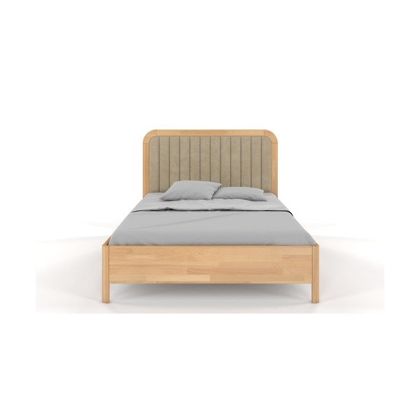 Letto matrimoniale in faggio naturale scuro Visby , 200 x 200 cm Modena - Skandica-image-2