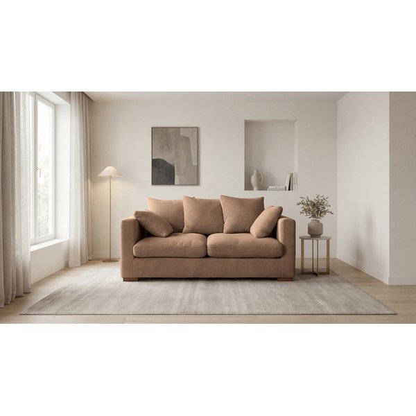 Divano in velluto a coste marrone chiaro 175 cm Comfy - Scandic-image-4