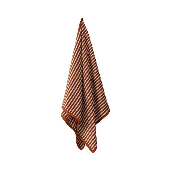 Asciugamano marrone cognac/color crema in cotone 70x140 cm Dixie – Jotex-image-2
