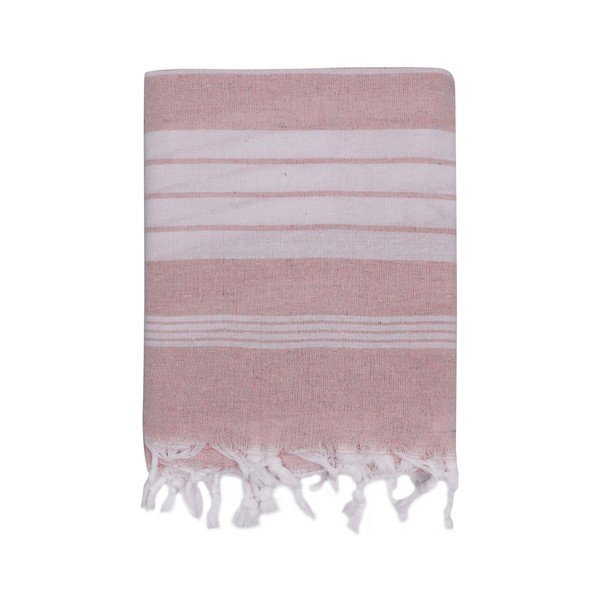 Asciugamano rosa chiaro e bianco, 170 x 90 cm Luis - Unknown-image-2