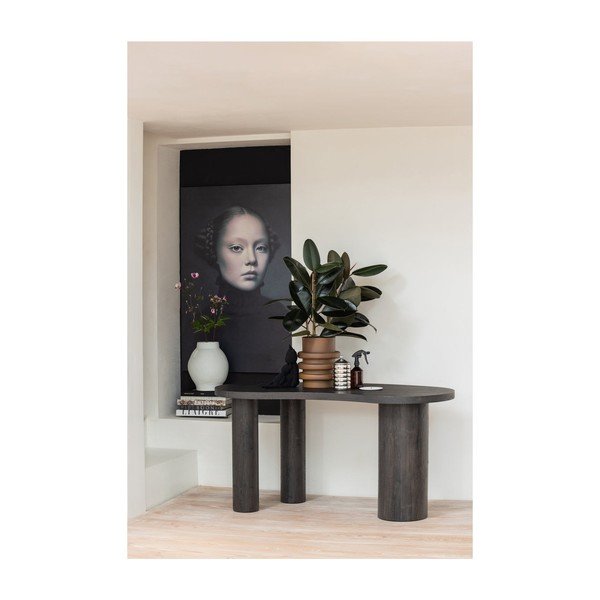 Tavolo consolle marrone scuro con effetto pino 70x150 cm Maan – WOOOD-image-2