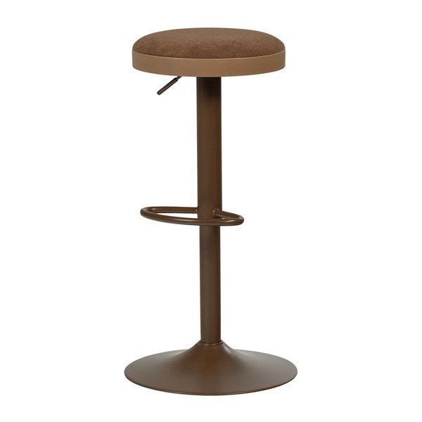 Sedia da bar marrone imbottito con altezza regolabile Mevo – WOOOD-image-3