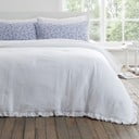 Copriletto bianco per letto matrimoniale 220x230 cm Soft Washed Frill - Bianca