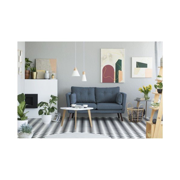 Divano a 2 posti blu scuro Elena - Mazzini Sofas-image-4