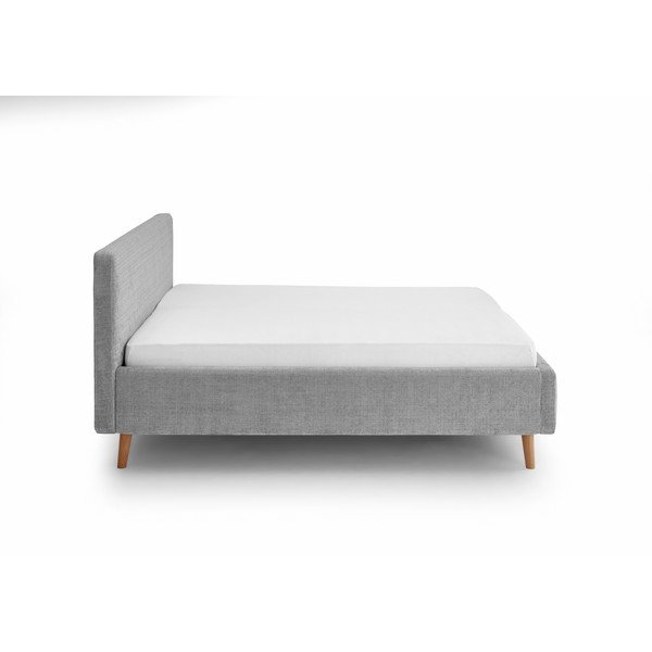 Letto matrimoniale imbottito grigio rete non inclusa 160x200 cm Mattis – Meise Möbel-image-3