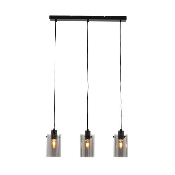 Lampada da soffitto nera con paralume in vetro 65x12 cm Vancouver - Light & Living