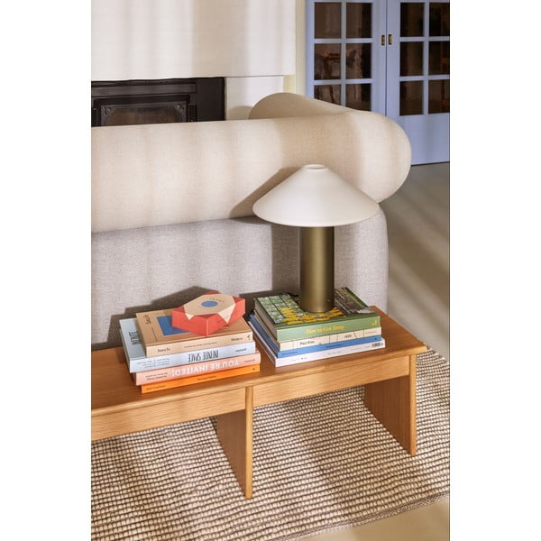 Lampada da tavolo verde scuro con paralume in vetro (altezza 40 cm) Orbit - Hübsch-image-1