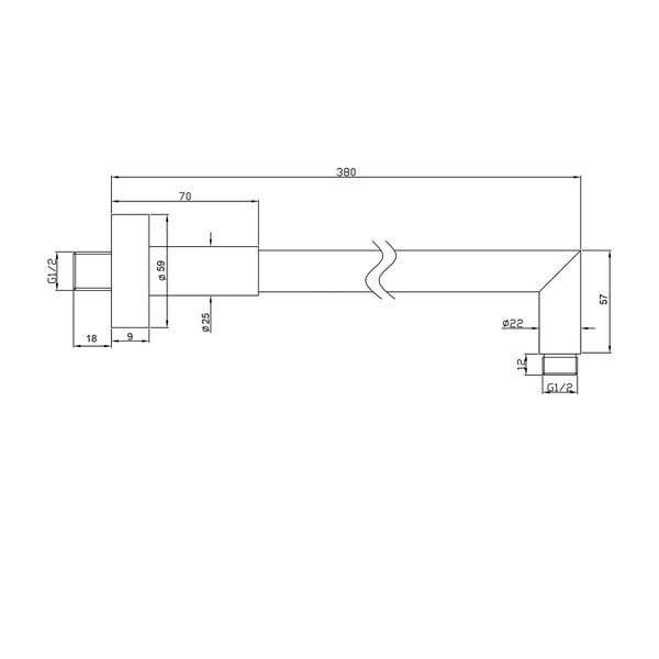 Parte in ottone per attacco doccia in argento lucido ø 6 cm - Sapho-image-3