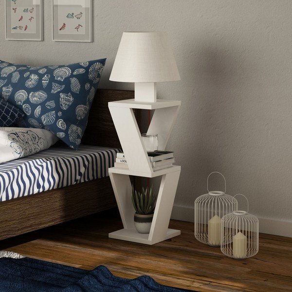 Lampada a stelo bianca Bianco Kozena - Decortie-image-1