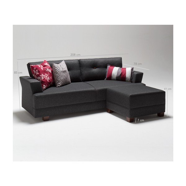 Divano grigio angolo sinistro Ingrid - Balcab Home-image-1