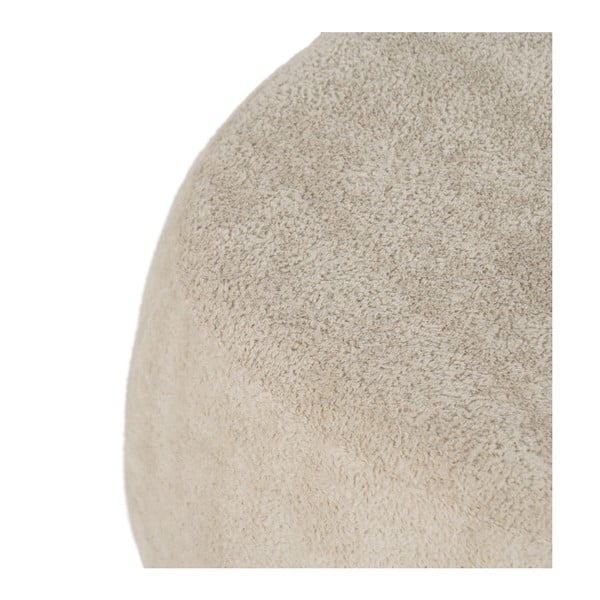 Poggiapiedi beige con rivestimento in bouclé – Ixia-image-4