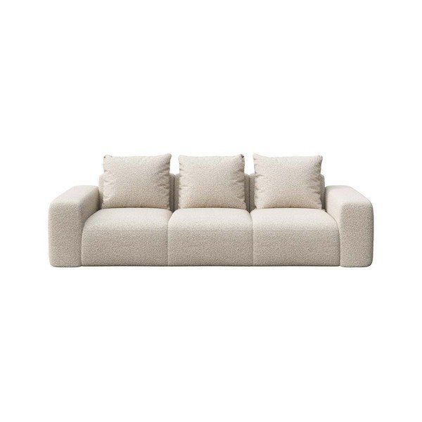 Divano beige rivestito in bouclé 287 cm Monce – Rodier