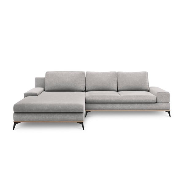 Divano letto angolare grigio chiaro, angolo sinistro Planet - Windsor & Co Sofas