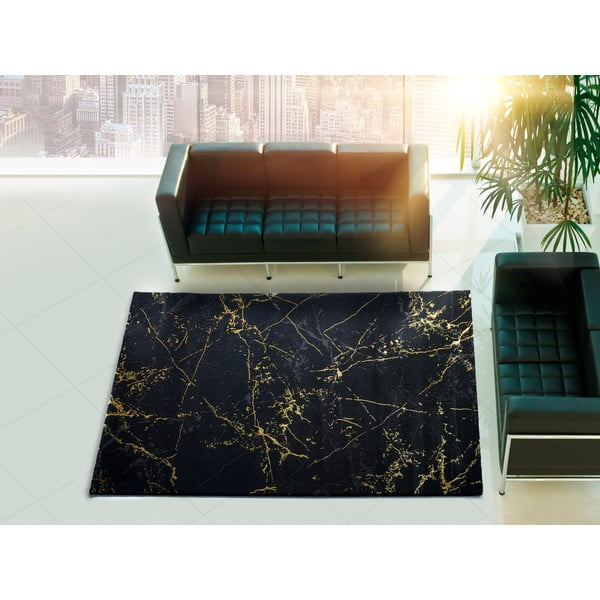 Tappeto nero , 80 x 150 cm Gold Marble - Universal-image-1