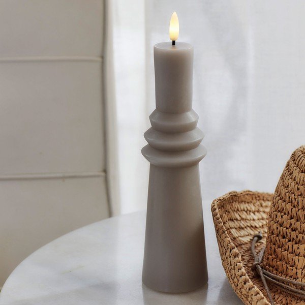 Candela a LED con alimentazione a batteria (altezza totale 22 cm) Sille Ringed – Sirius-image-1