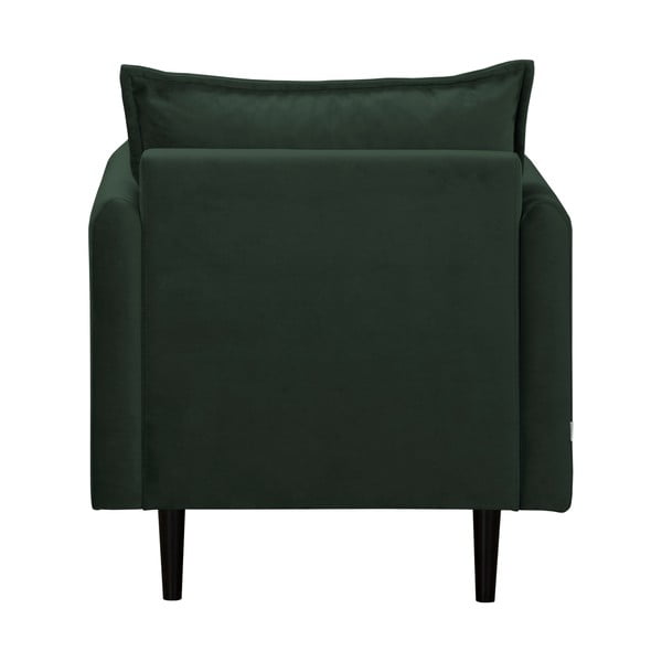 Poltrona verde scuro con rivestimento in velluto Juli – Ropez-image-3
