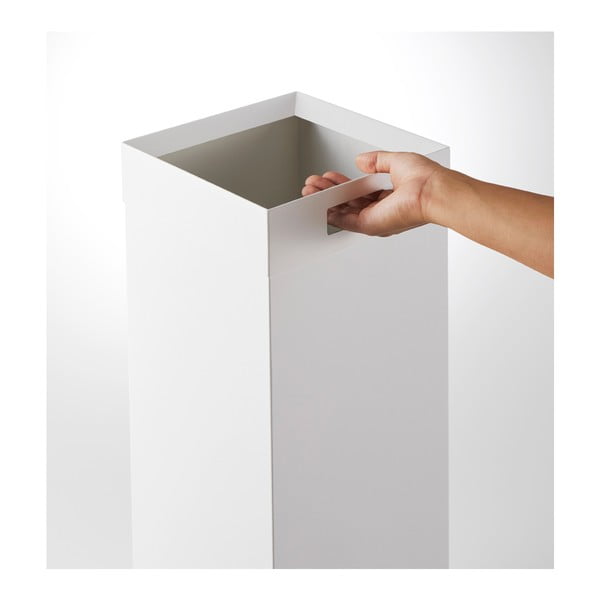Contenitore per rifiuti in metallo bianco 27 L Tall - YAMAZAKI-image-2
