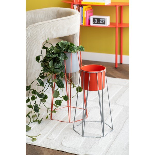 Tavolo consolle rosso in metallo 28x90 cm Cool Retro – Leitmotiv-image-3