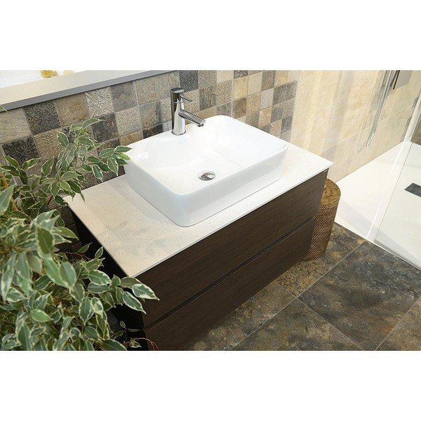 Lavabo in ceramica bianca , 48 x 37 cm Balena - Sapho-image-2
