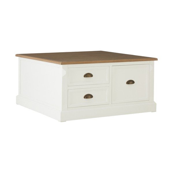 Tavolino da salotto bianco con effetto abete 90x90 cm Hardwick – Premier Housewares