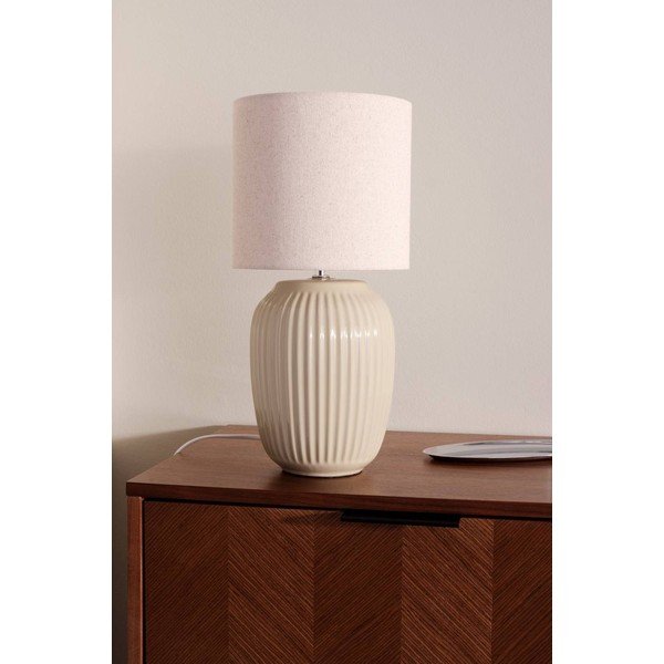 Lampada da tavolo beige in ceramica (altezza totale 41,5 cm) Karlsson – Jotex-image-2
