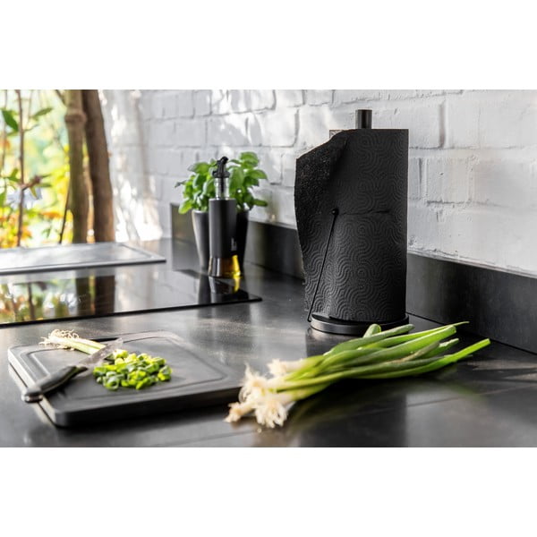Supporto in metallo nero per rotoli da cucina Black Outdoor Kitchen Clayton - Wenko-image-4