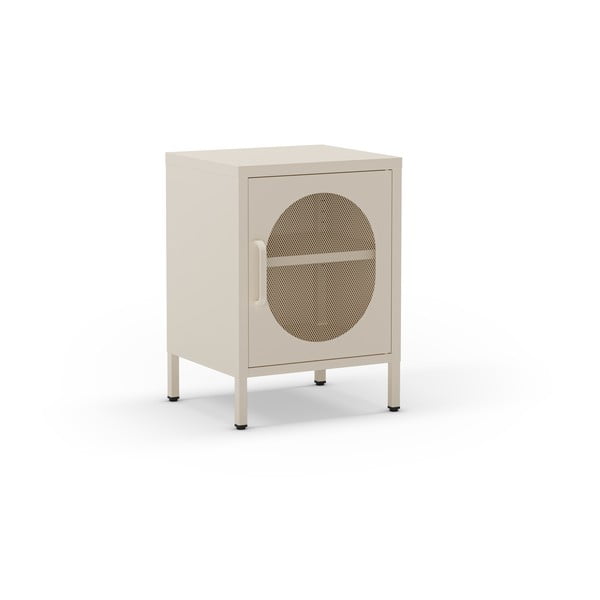 Comodino in metallo color crema Diora - Marckeric-image-4