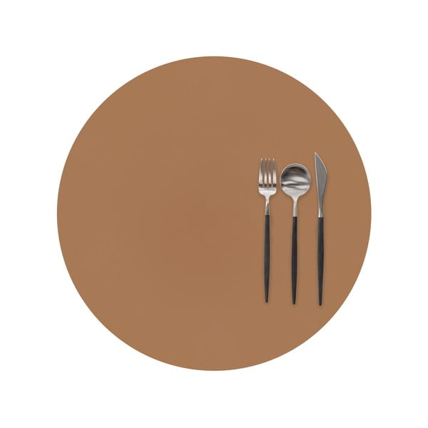 Tovaglietta in finta pelle ø 38 cm Togo – ZicZac-image-1