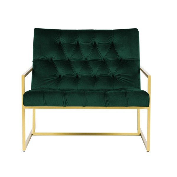 Poltrona verde con design dorato Bono - Mazzini Sofas-image-2