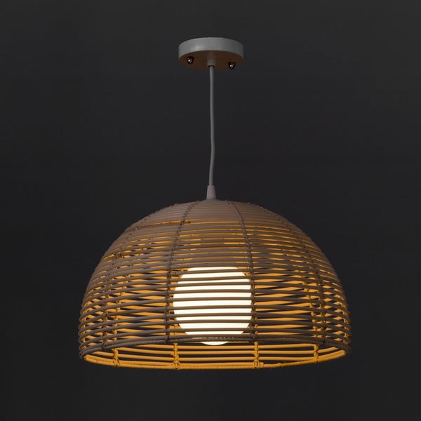 Lampada da soffitto in colore naturale con paralume in rattan ø 38 cm Natural Way - Casa Selección-image-1