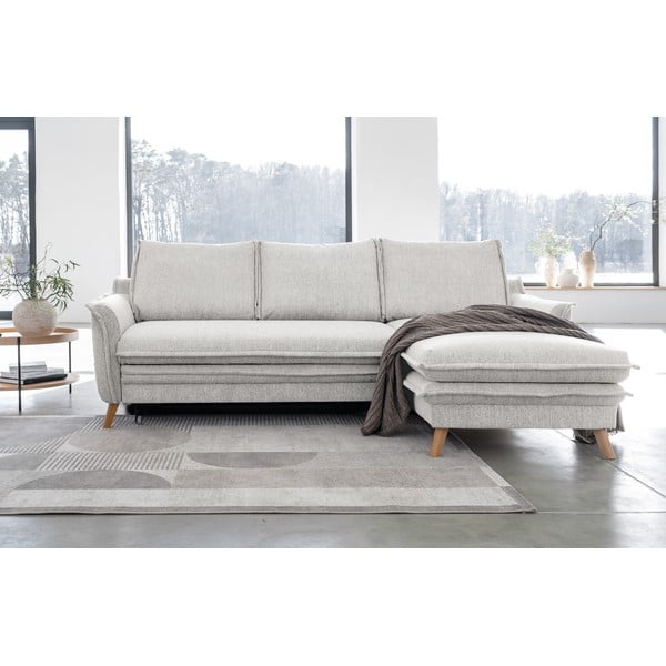 Divano letto angolare beige (angolo destro) Charming Charlie - Miuform-image-1