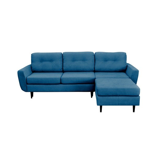 Divano letto turchese con gambe nere Hortensia, angolo destro - Mazzini Sofas