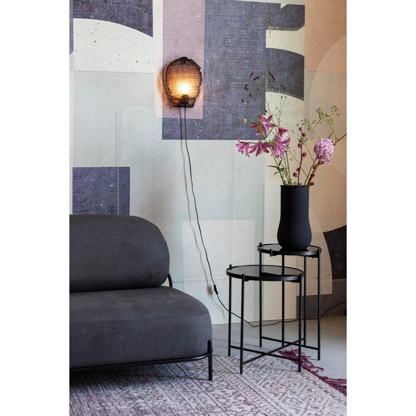 Lampada da parete nera Lena - White Label-image-2