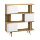 Libreria bianca in rovere 120x130 cm Alana - Støraa