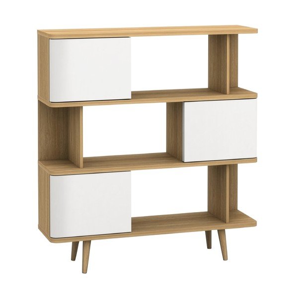 Libreria bianca in rovere 120x130 cm Alana - Støraa