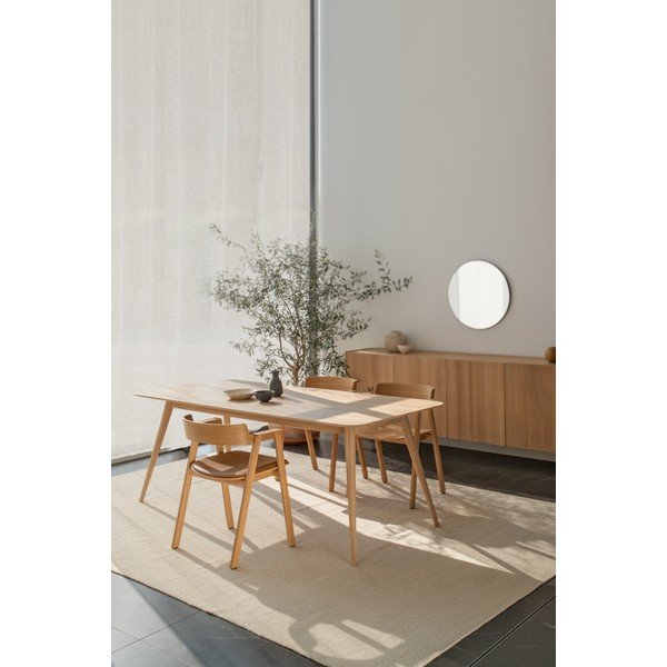 Tavolo da pranzo in legno massiccio di quercia , 220 x 90 cm Stafa - Gazzda-image-4