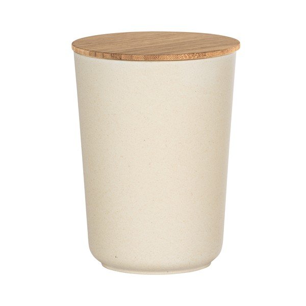 Scatola di conservazione beige con coperchio in bambù , 700 ml Bondy - Wenko-image-2