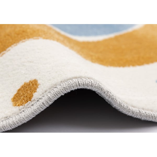Tappeto per bambini giallo ocra e avorio ø120 cm Joyful Gold – FD-image-2
