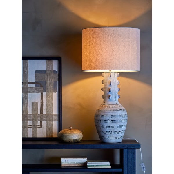 Lampada da tavolo blu chiaro con paralume in tessuto (altezza 90 cm) Gadiela - Bloomingville-image-2