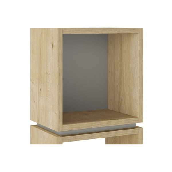 Libreria in rovere decorato in colore verde-naturale 32x133 cm Lofty - Marckeric-image-3