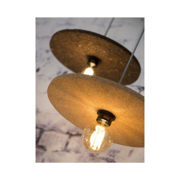 Lampada a sospensione in sughero marrone Algarve - Good&Mojo-image-3