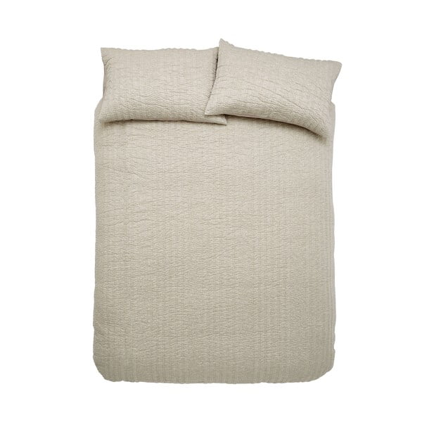 Biancheria da letto beige per letto matrimoniale 200x200 cm Tamba Stripe - Pineapple Elephant-image-2