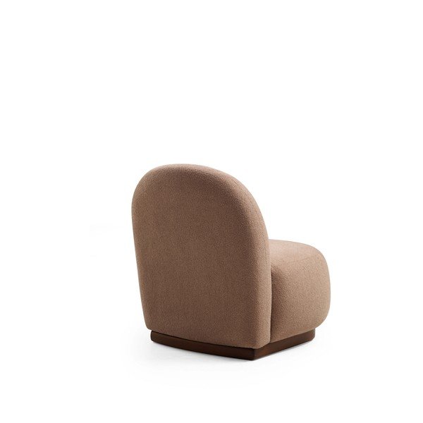 Poltrona marrone in tessuto bouclé Tina - Artie-image-2