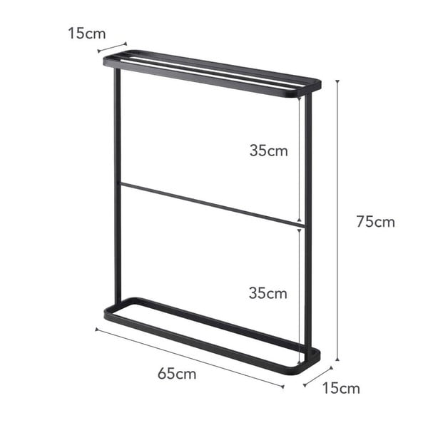 Portasciugamani nero Tower - YAMAZAKI-image-2