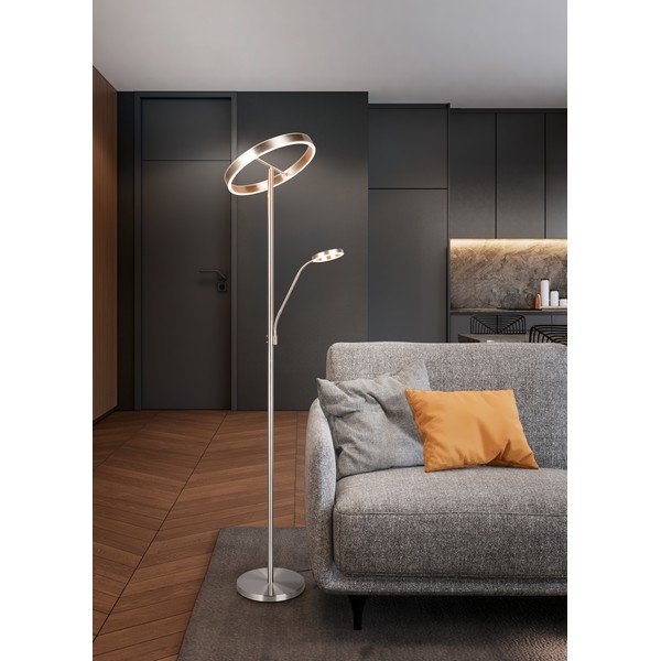 Lampada da terra a LED in argento (altezza 180 cm) Willis - Trio-image-1