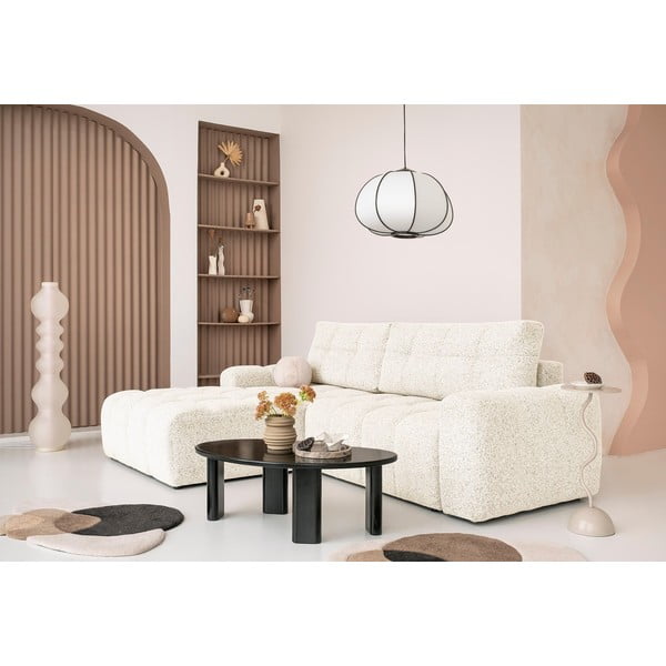 Divano angolare componibile color crema allungabile/con contenitore (con penisola a sinistra) Lulu – Miuform-image-1